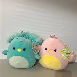 Squishmallows Aqua and Pink Plush Set - Tiff and Harmony